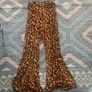Leopard stretch rockers bell bottoms